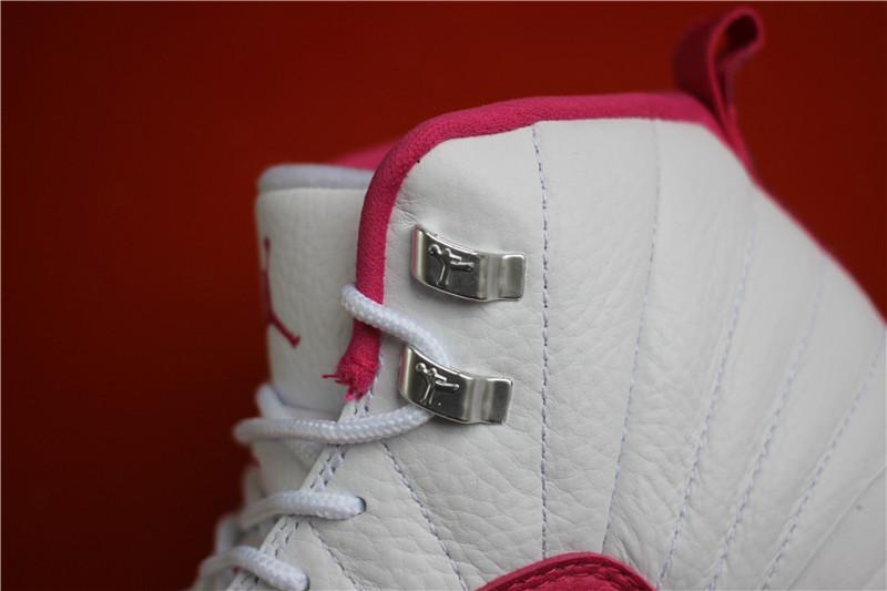 AUTHENTIC AIR JORDAN 12 GS WHITE DYNAMIC PINK 100% Nike Pair .PK EXCLUSIVE